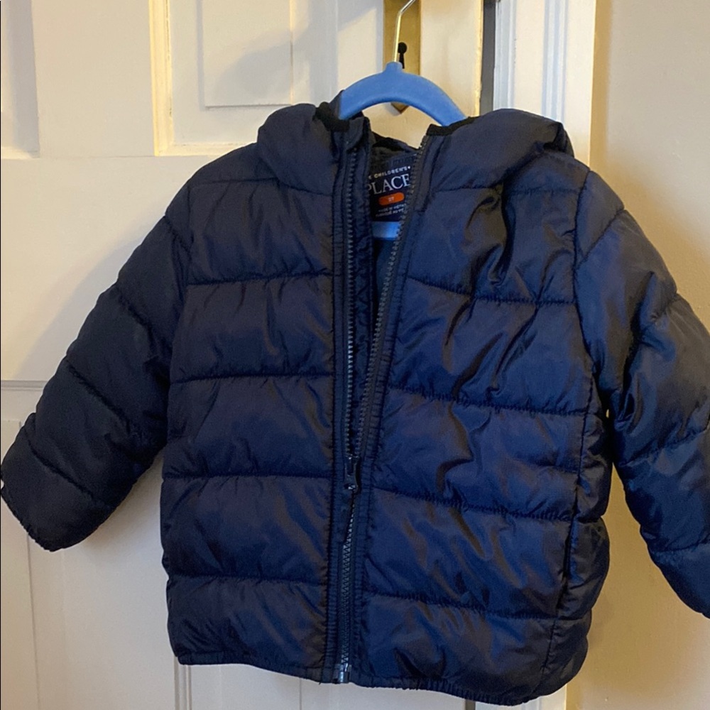 The Children's Place Navy Toddler 2T Puffer Jacket Coat with hood